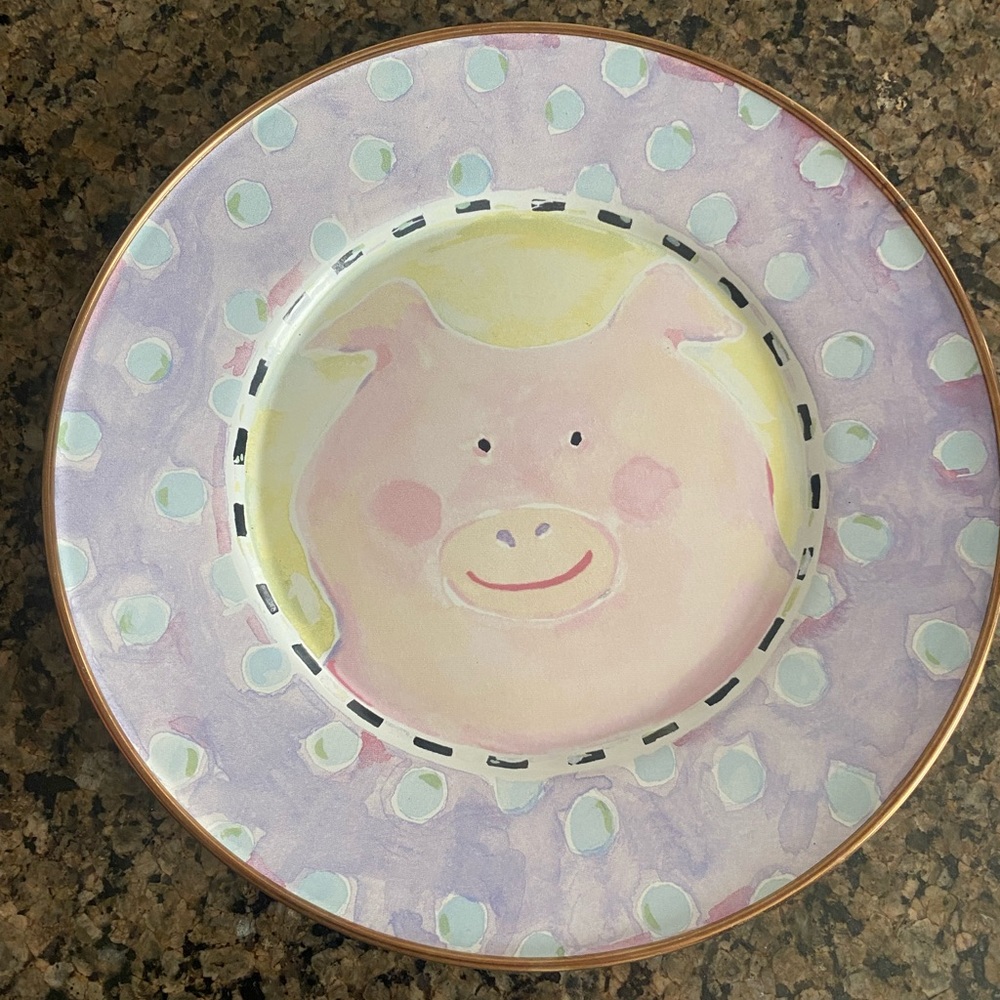 McKenzie Childs plate and bowl (kids)
